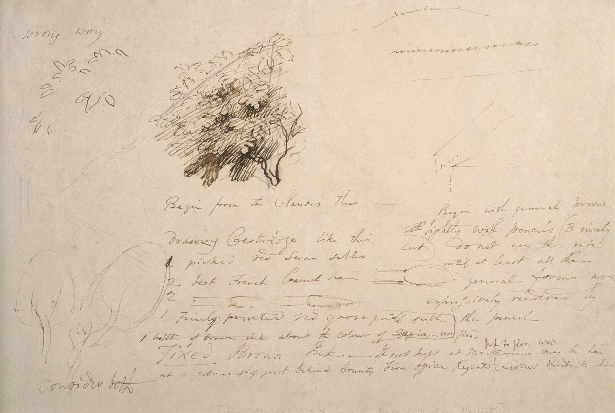 Notebook Leaf No. 114 by Samuel Palmer