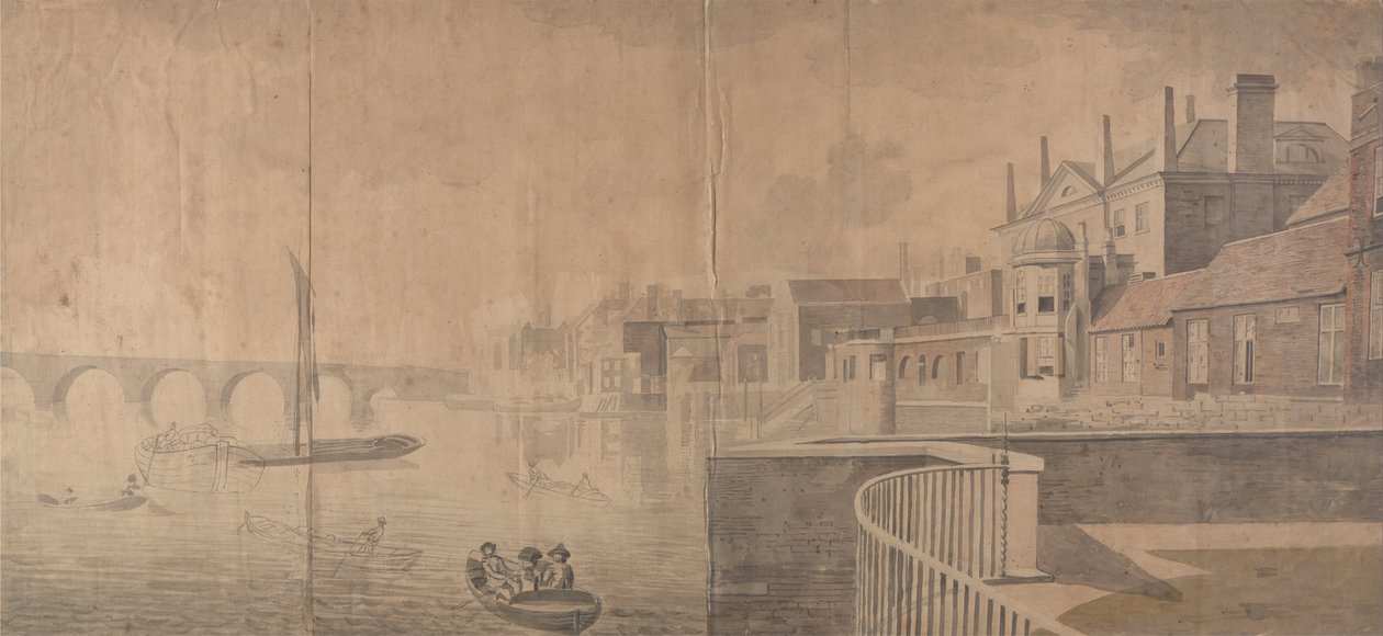 The Thames with Montagu House and Westminster Bridge by Samuel Scott