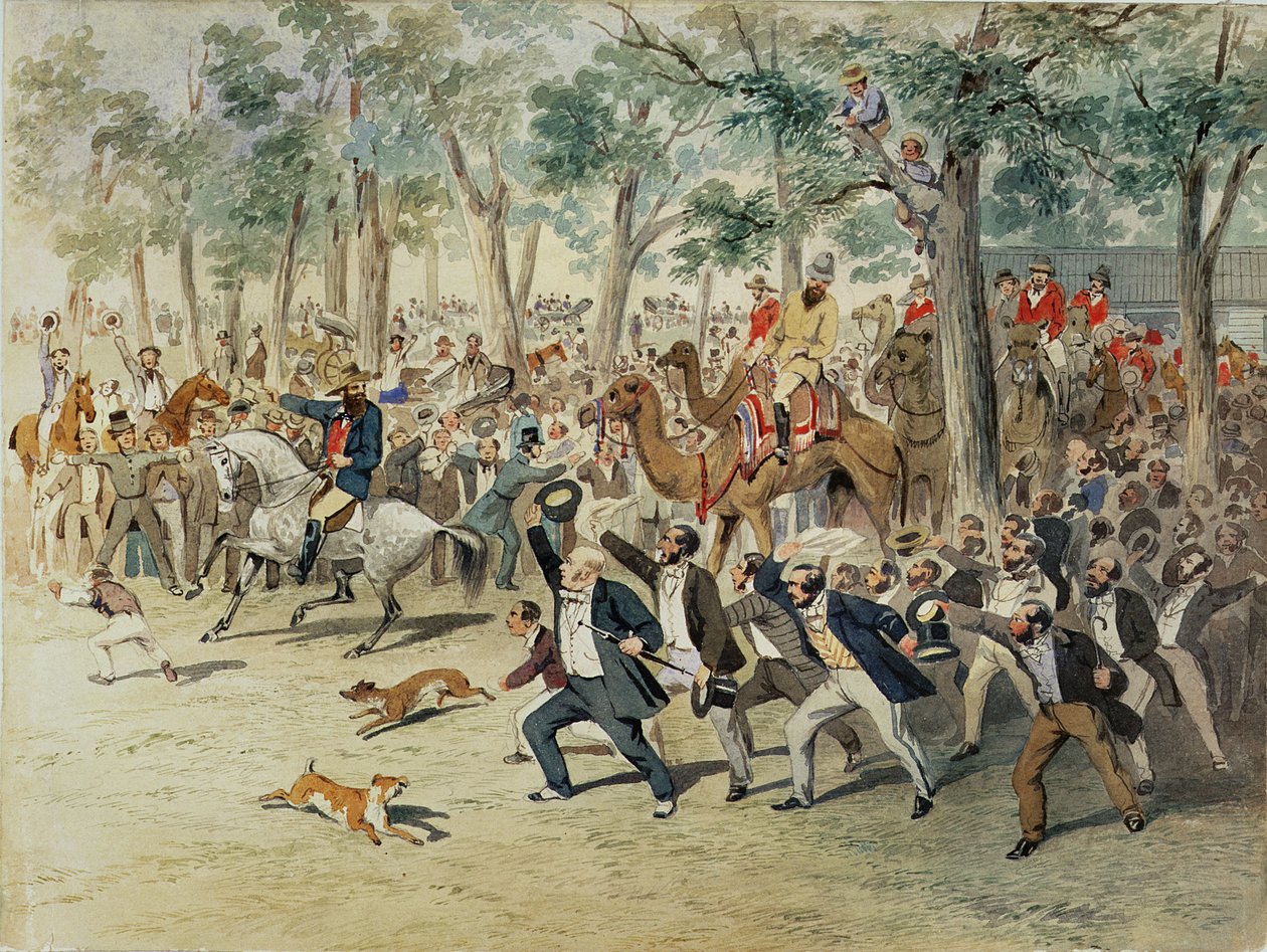 Departure of the Burke and Wills expedition by Samuel Thomas Gill