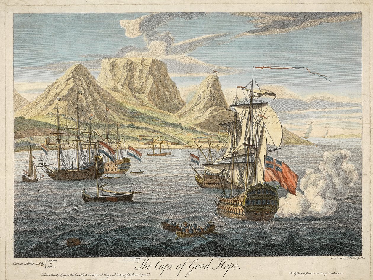 The Cape of Good Hope, pub. c. 1731 by Samuel after and Lambert Scott