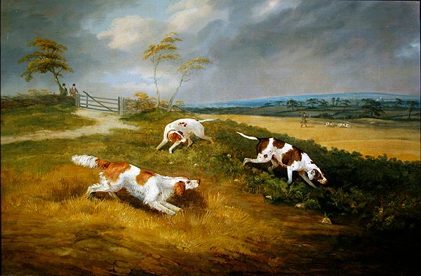 Huntsman and hounds at covert by Samuel Alken Jnr.