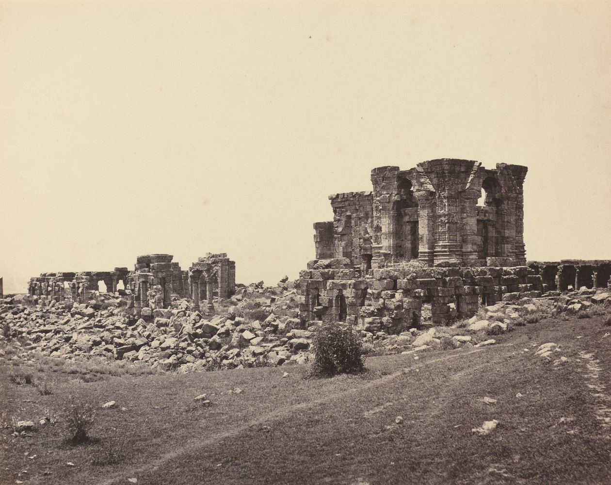 Ruins of Martand from Southeast by Samuel Bourne