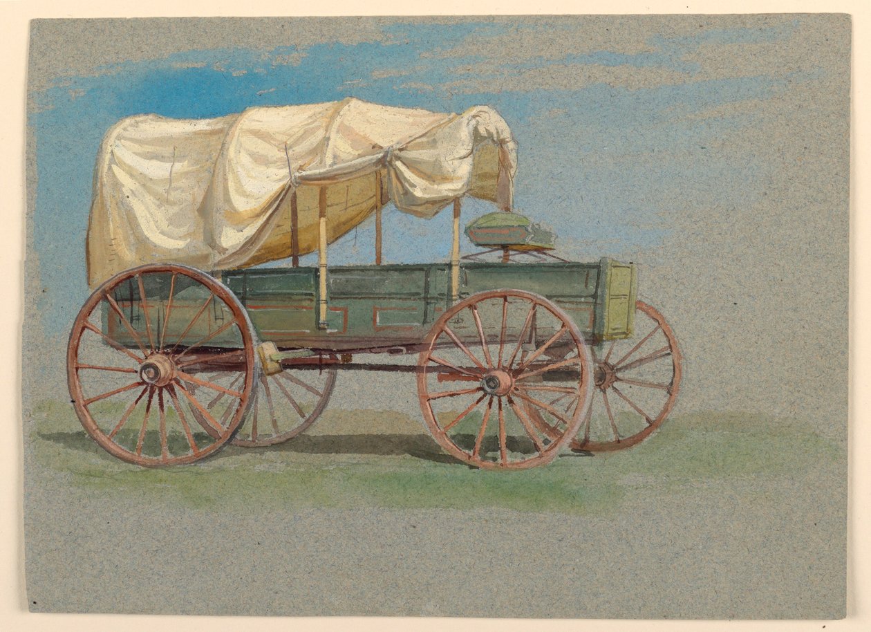 A Covered Wagon, 1870-80 by Samuel Colman