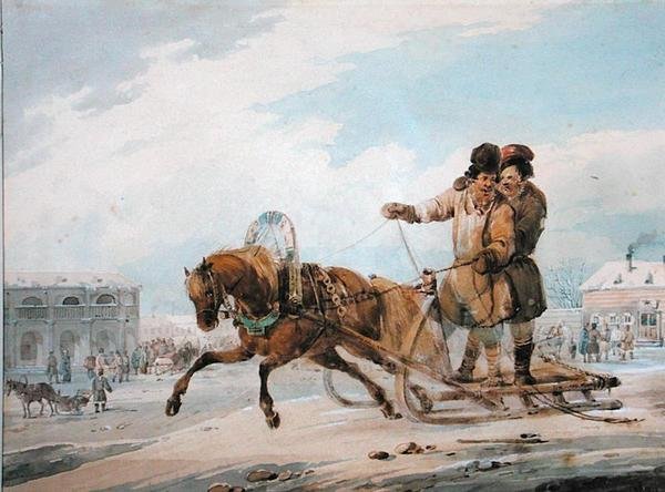 Russian Sleigh by Samuel Colman
