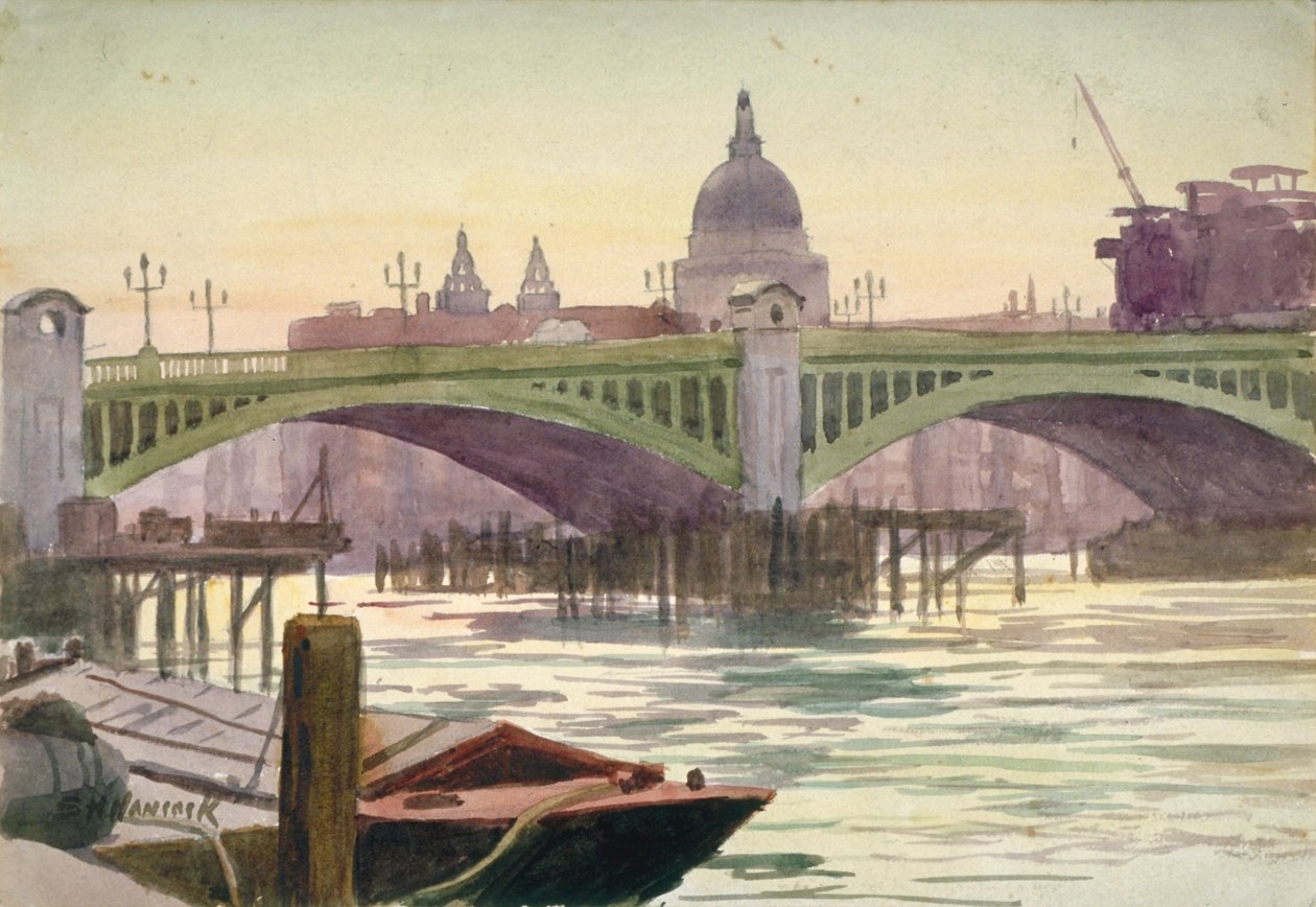 Southwark Bridge, London by Samuel Harry Hancock