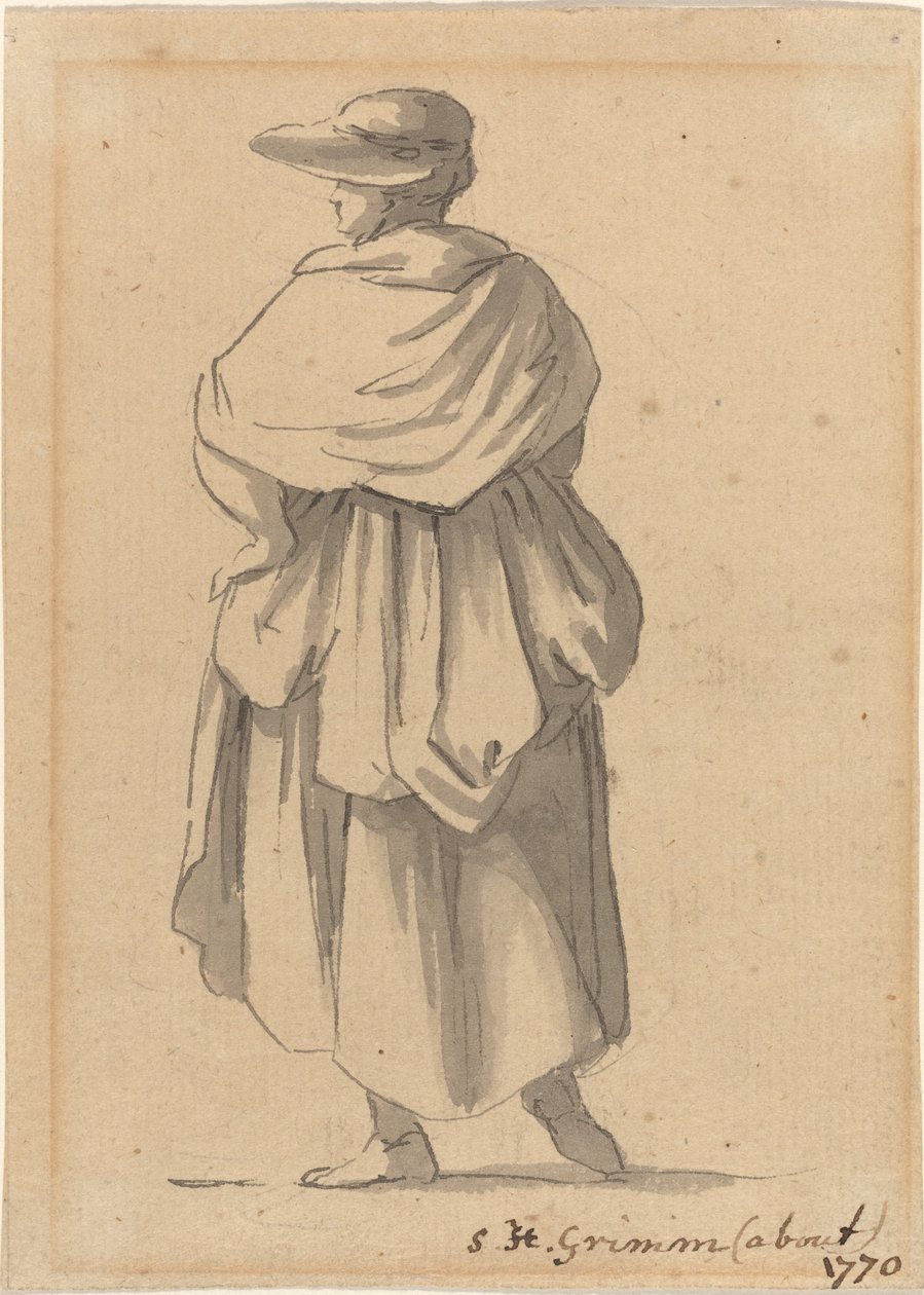 A Peasant Woman by Samuel Hieronymus Grimm