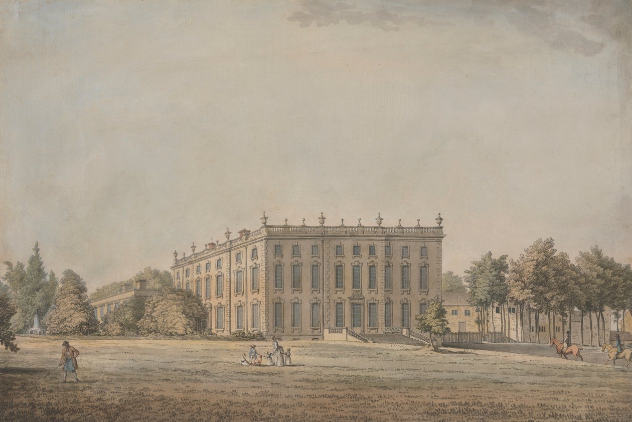 View of Wingerworth Hall, Derbyshire by Samuel Hieronymus Grimm