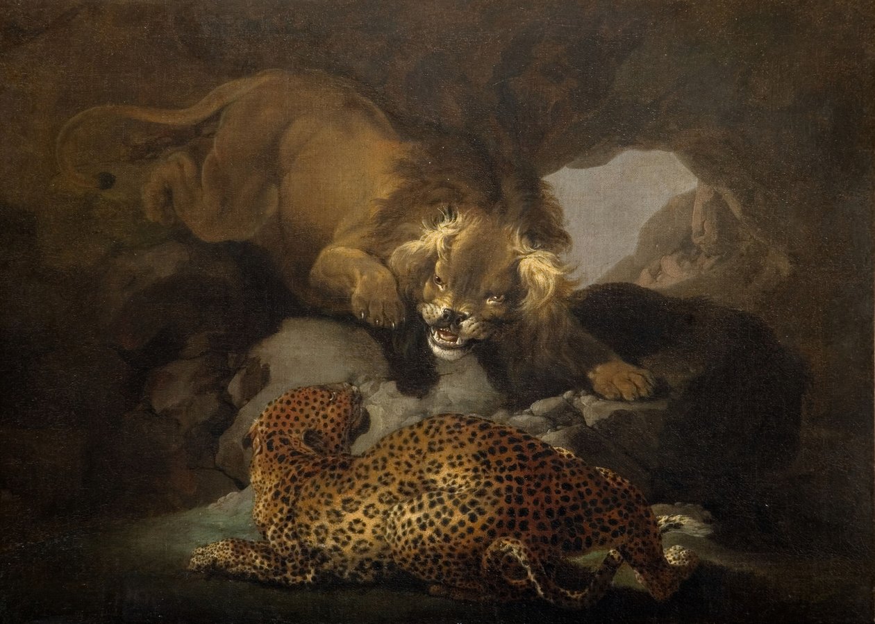 Lion and a Leopard by Samuel Howitt