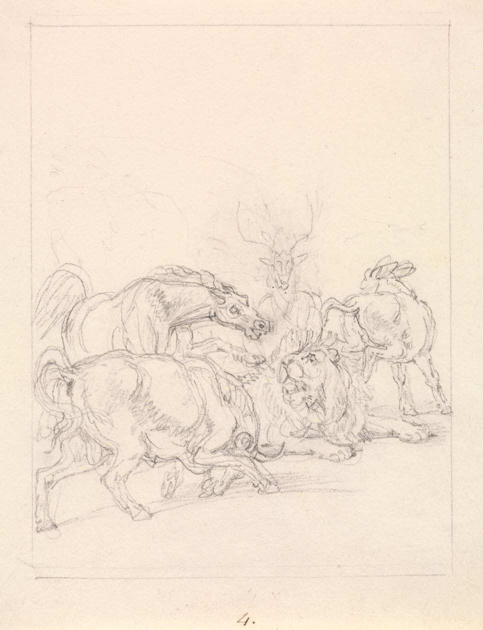 Old Lion Insulted by Samuel Howitt