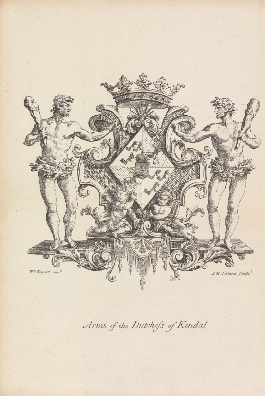 Arms of the Duchess of Kendal by Samuel Ireland