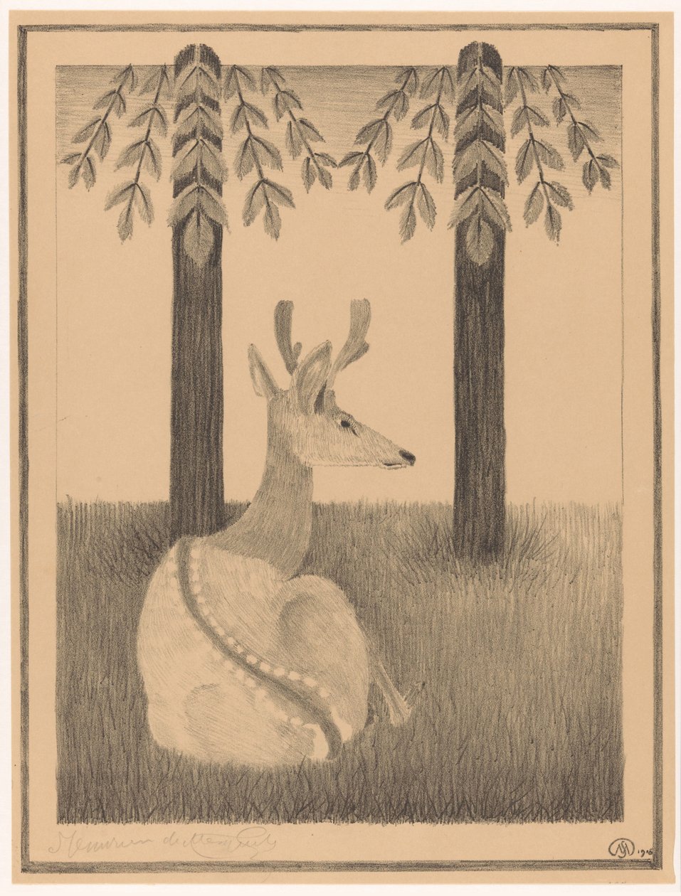 Barasingha Deer by Samuel Jessurun de Mesquita
