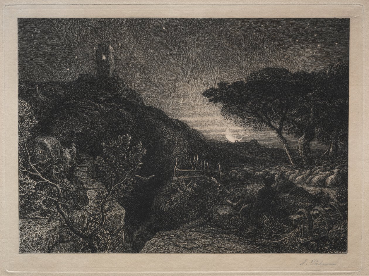 The Lonely Tower by Samuel Palmer