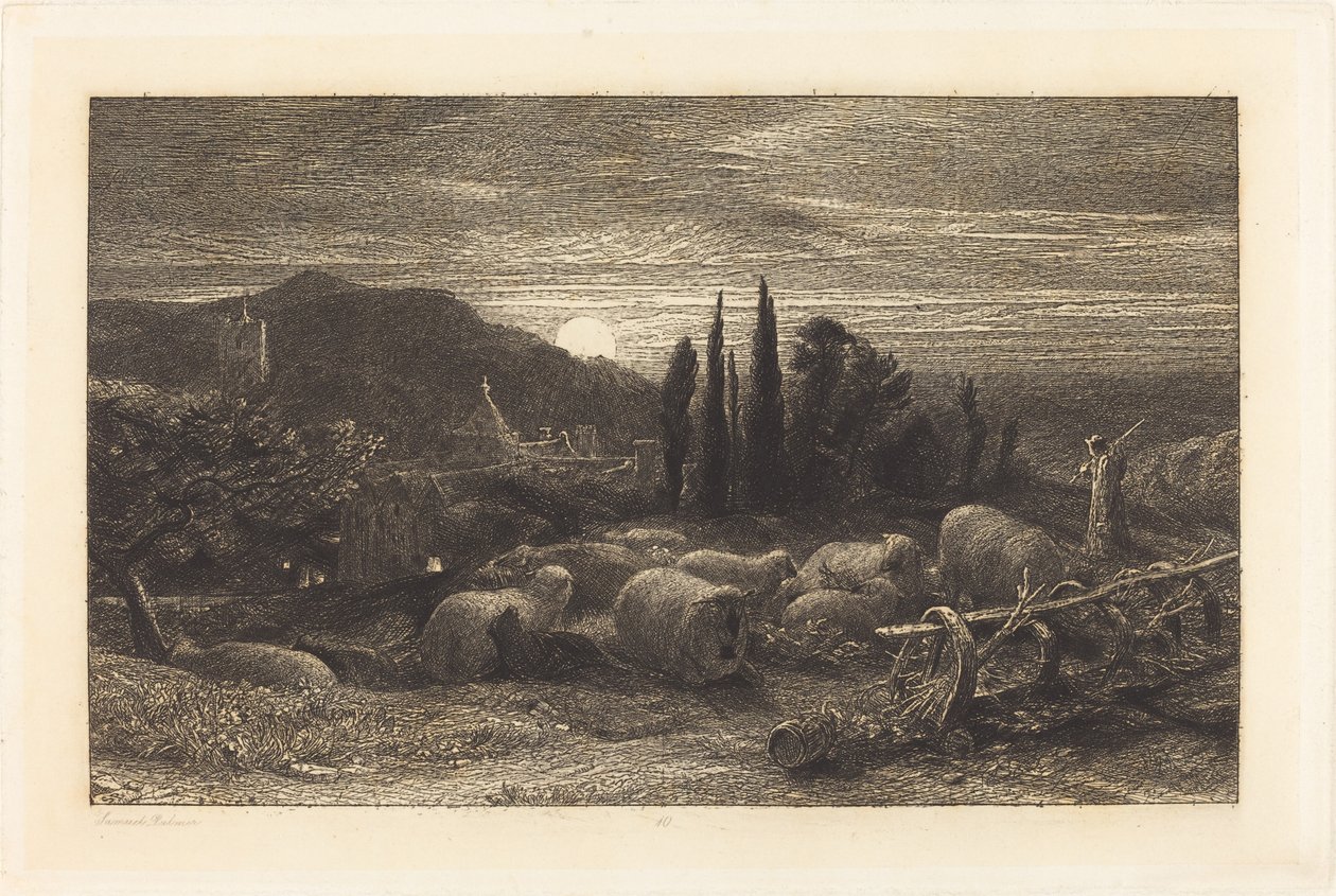 The Rising Moon by Samuel Palmer