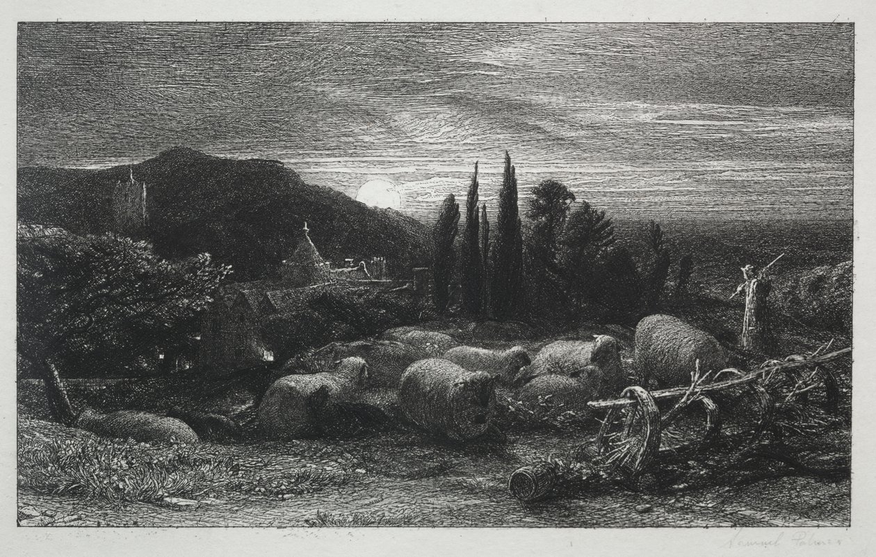 The Rising Moon by Samuel Palmer
