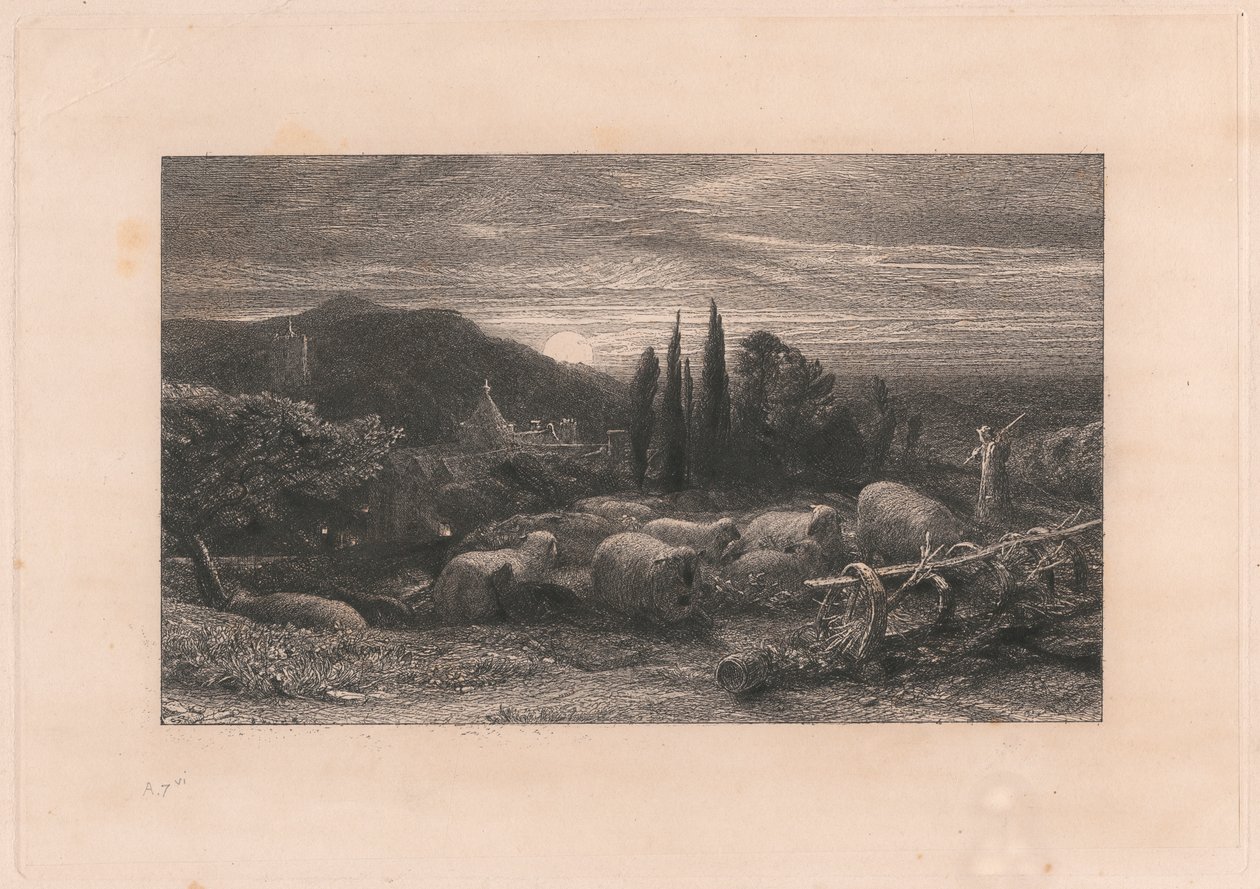 The Rising Moon by Samuel Palmer