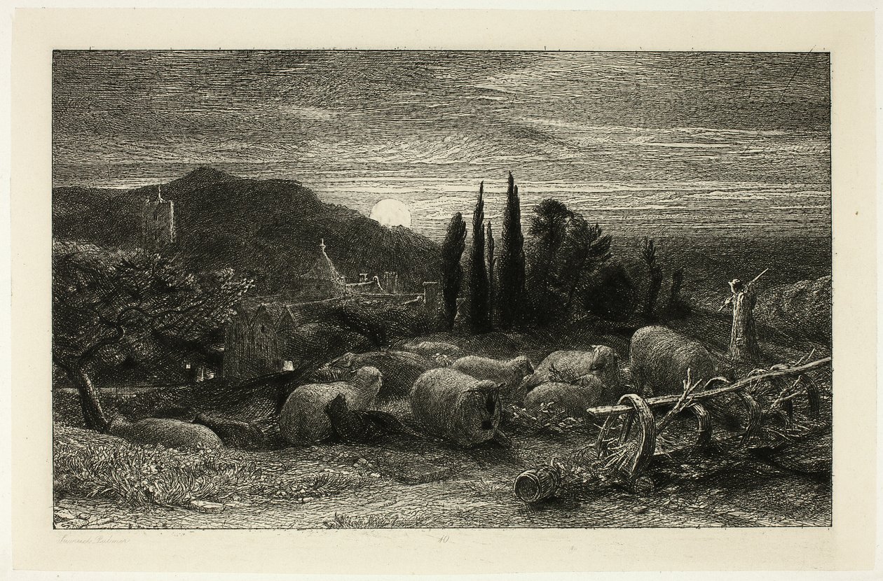 The Rising Moon by Samuel Palmer