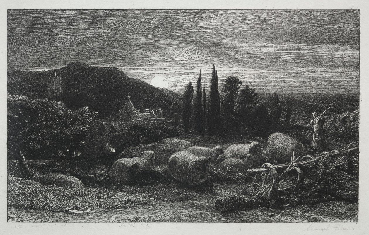 The Rising Moon by Samuel Palmer