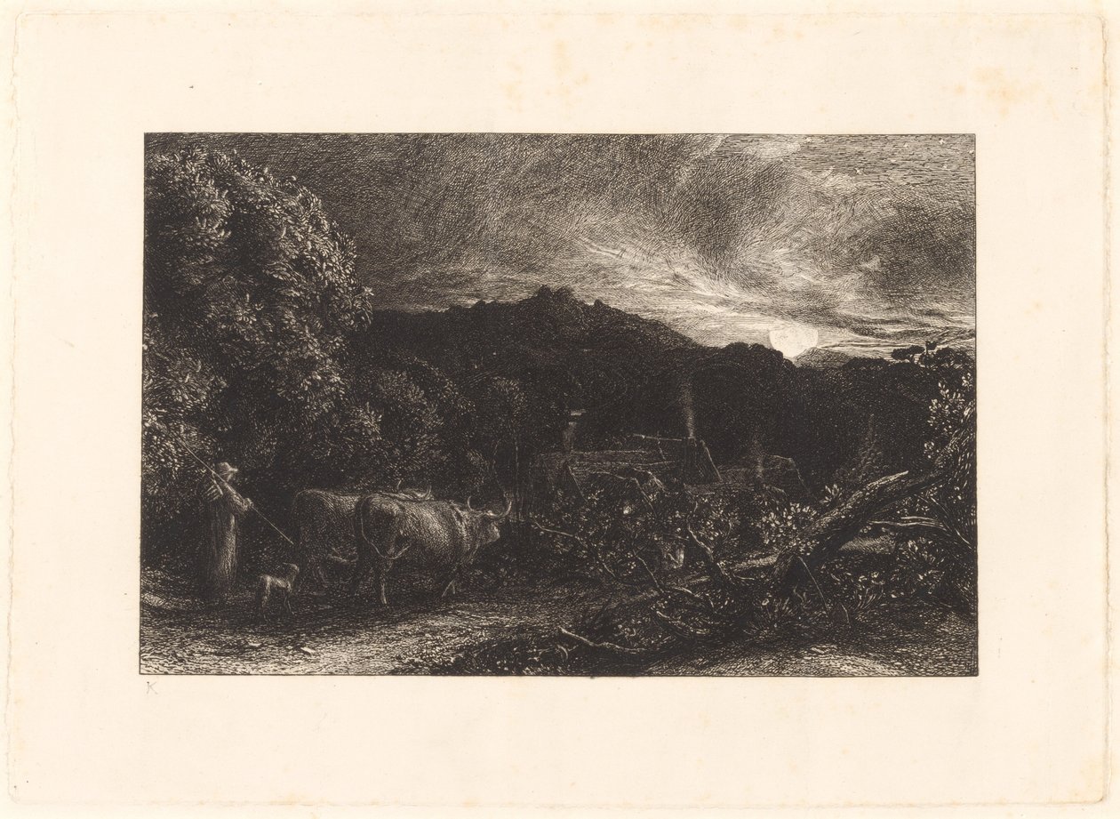The Weary Ploughman by Samuel Palmer