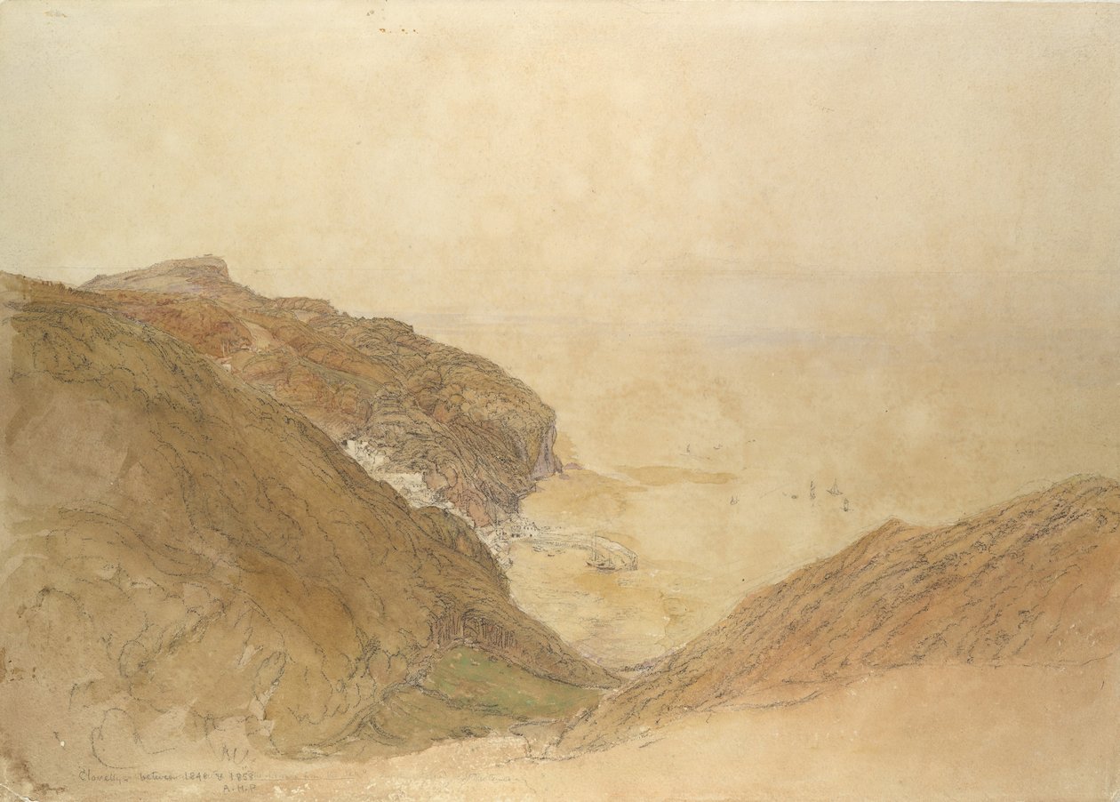 View of Clovelly, Devon, ca. 1848-49 by Samuel Palmer