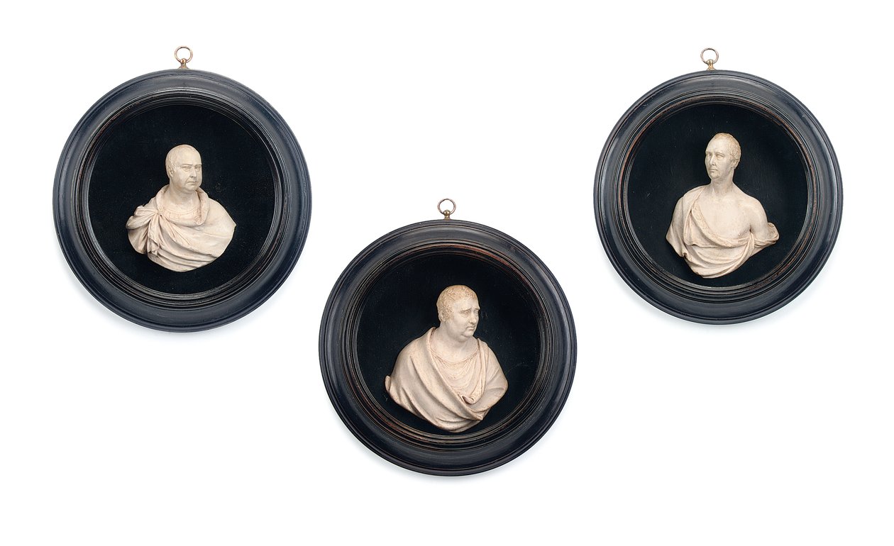 Group of Three High-Relief Portraits by Samuel Percy