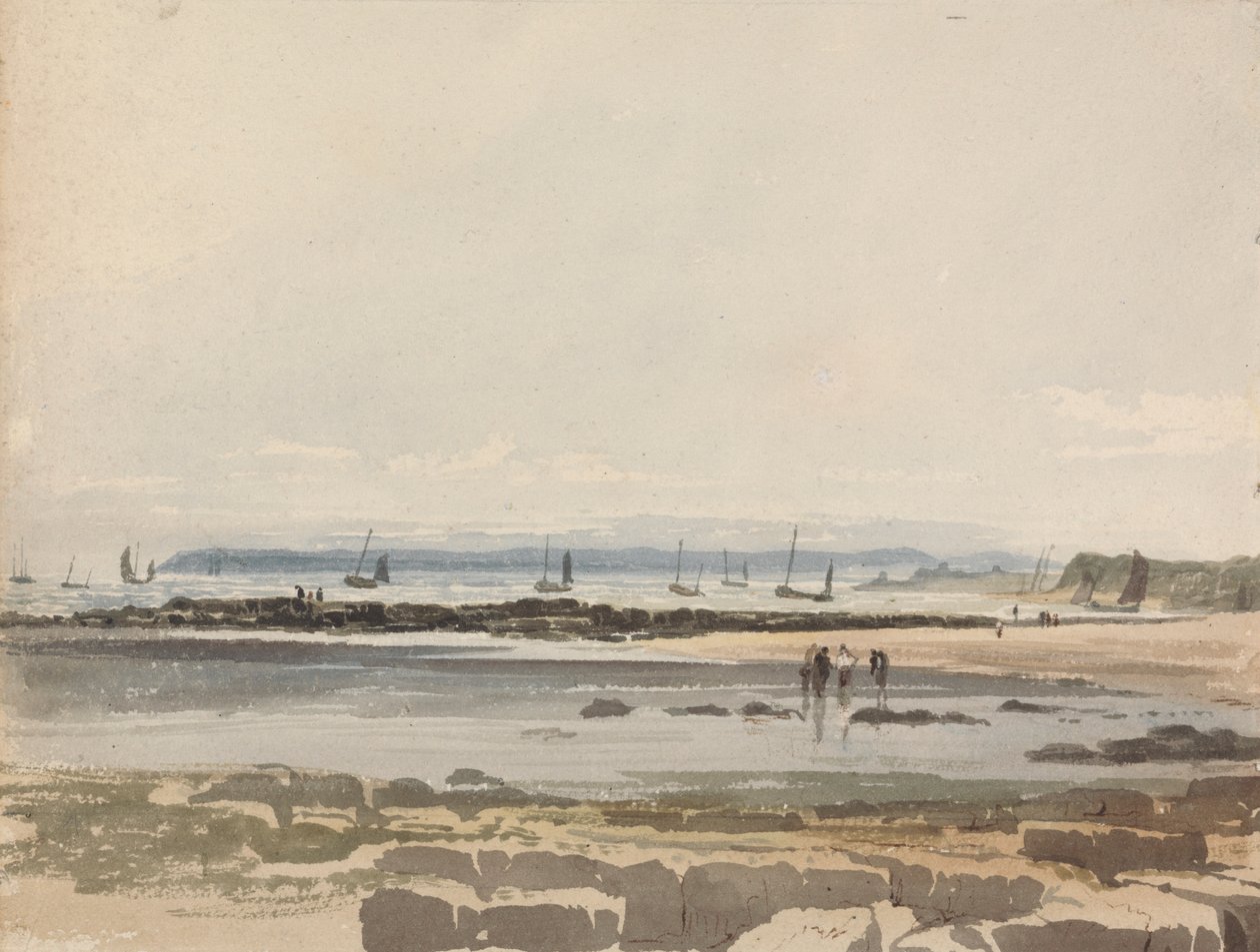 Beach Scene by Samuel Prout