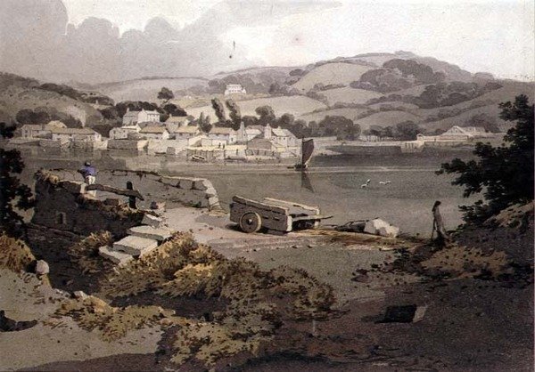 Landscape, with River and Village by Samuel Prout