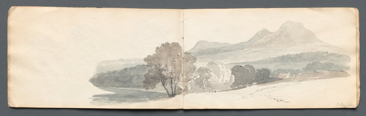 Sketchbook: Eildon Hills by Samuel Prout