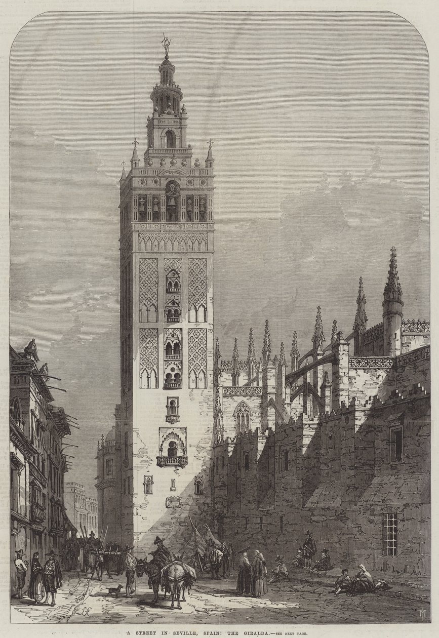 A Street in Seville, Spain, the Giralda by Samuel Read