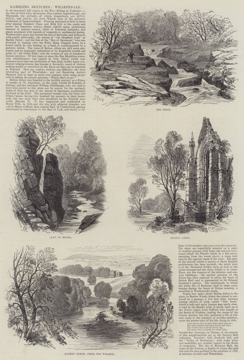 Rambling Sketches, Wharfedale by Samuel Read