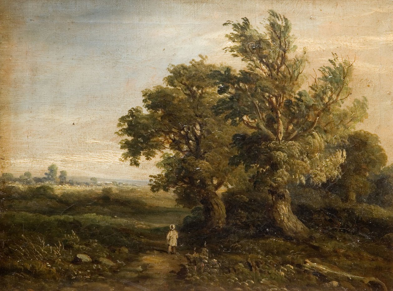 Landscape With Trees by Samuel Restell Lines