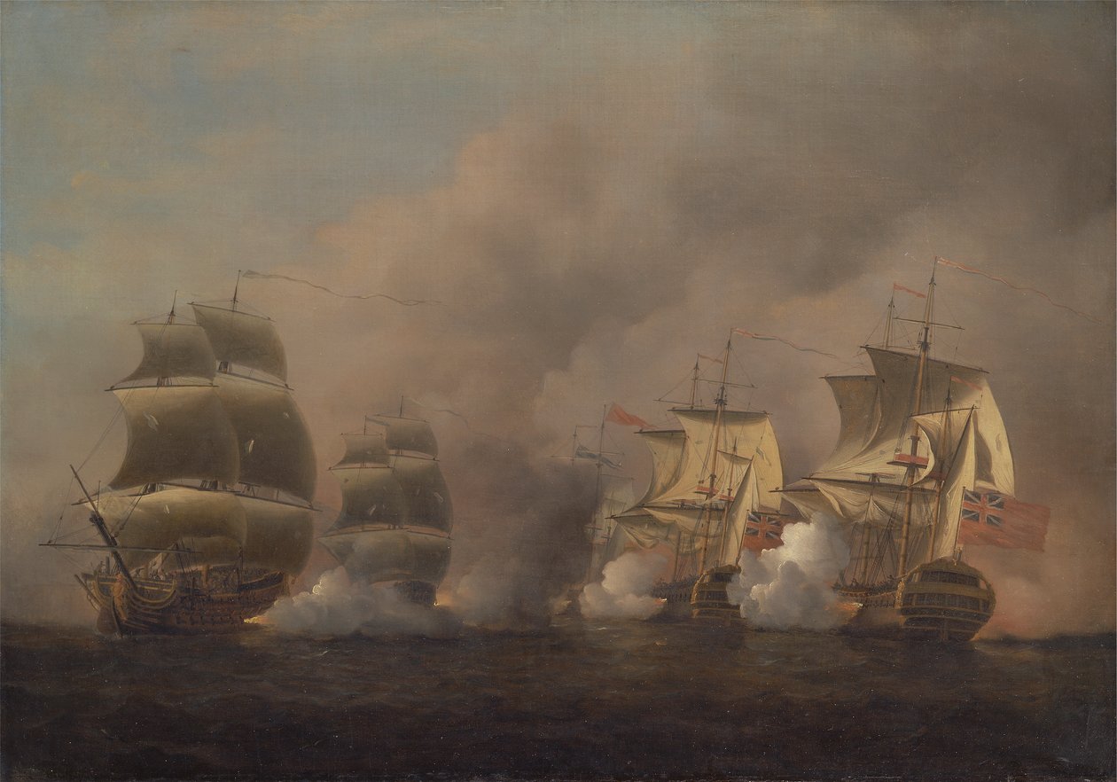 Action off the Cape of Good Hope by Samuel Scott