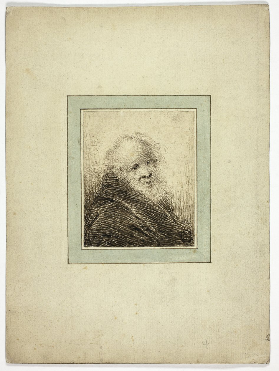 Bust of Old Man by Samuel Shelley