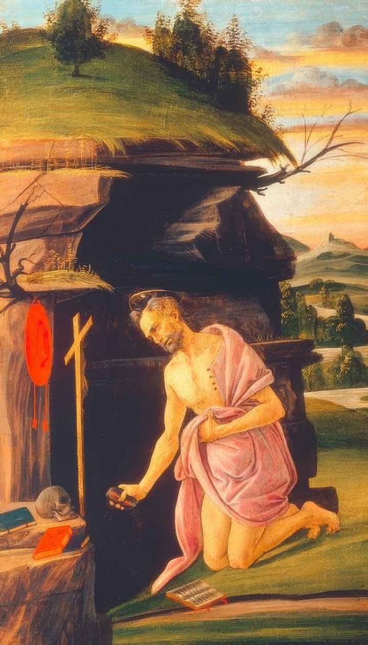 Saint Jerome in the Desert by Sandro Botticelli