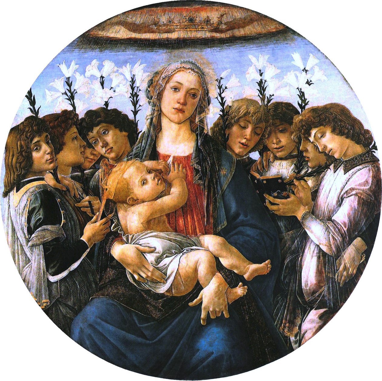 Madonna with the Child and Singing Angels by Sandro Botticelli