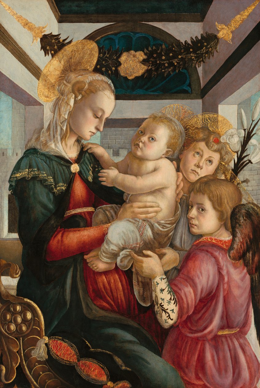 Madonna and Child with Angels by Sandro (attr. to) Botticelli