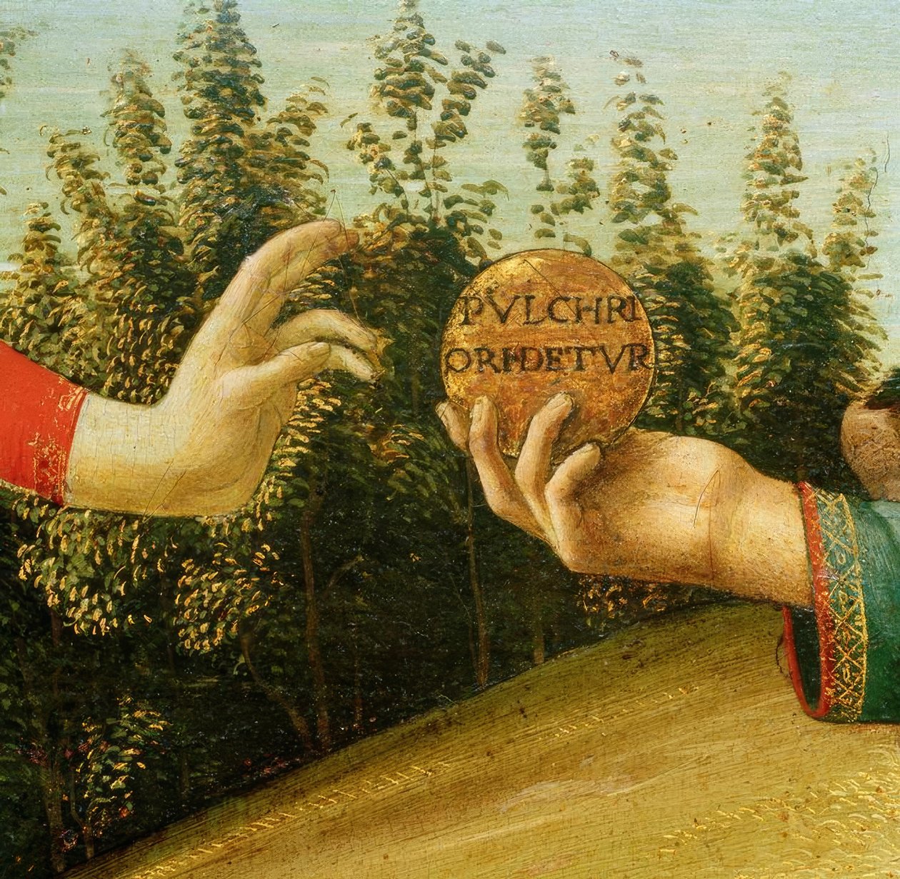 The Judgment of Paris (Hands with Apple) by Sandro Botticelli