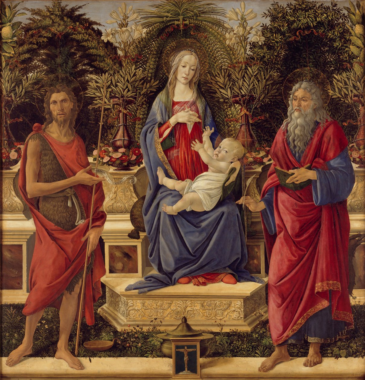 Enthroned Madonna with Child and Saints by Sandro Botticelli