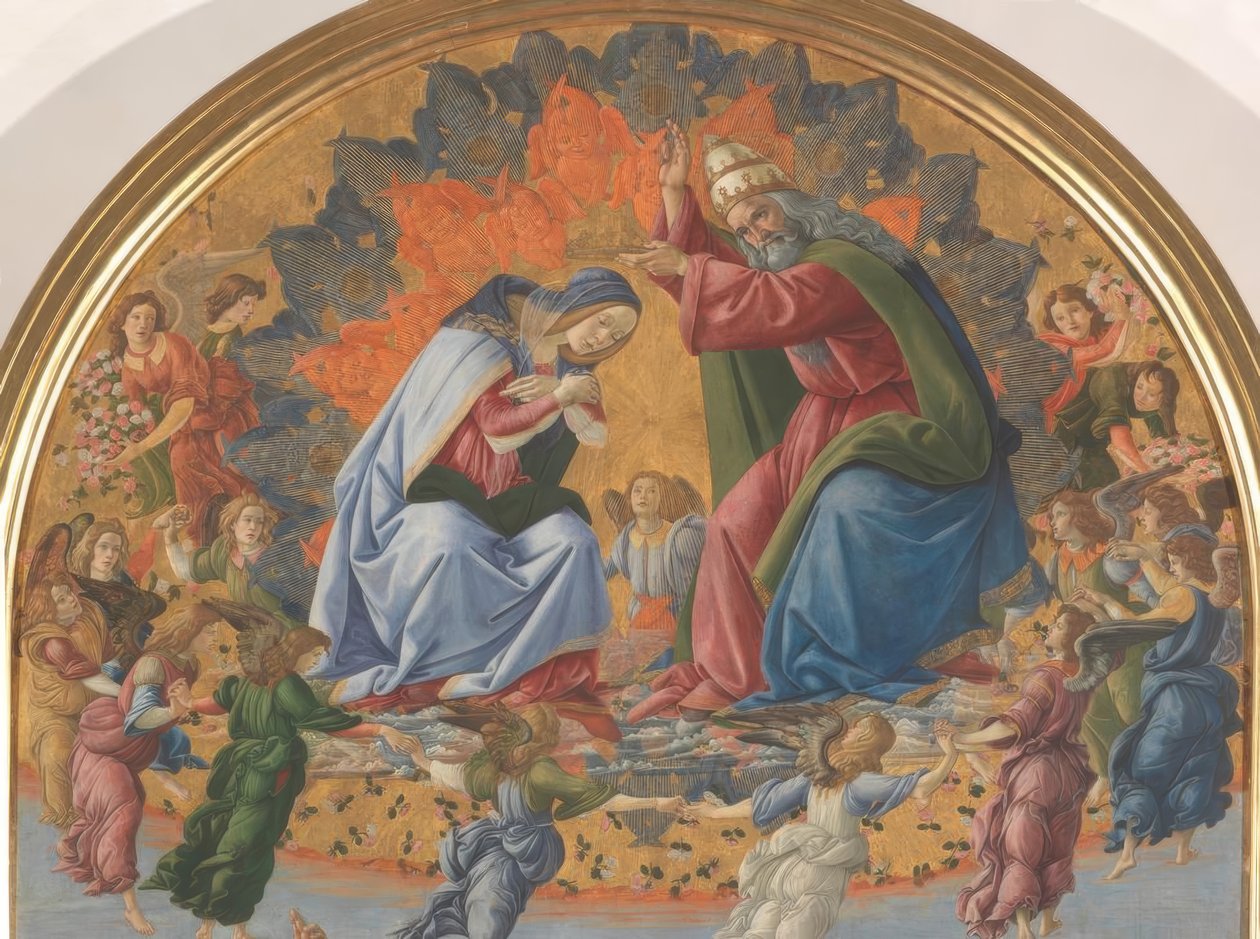 Coronation of Mary with Four Saints by Sandro Botticelli