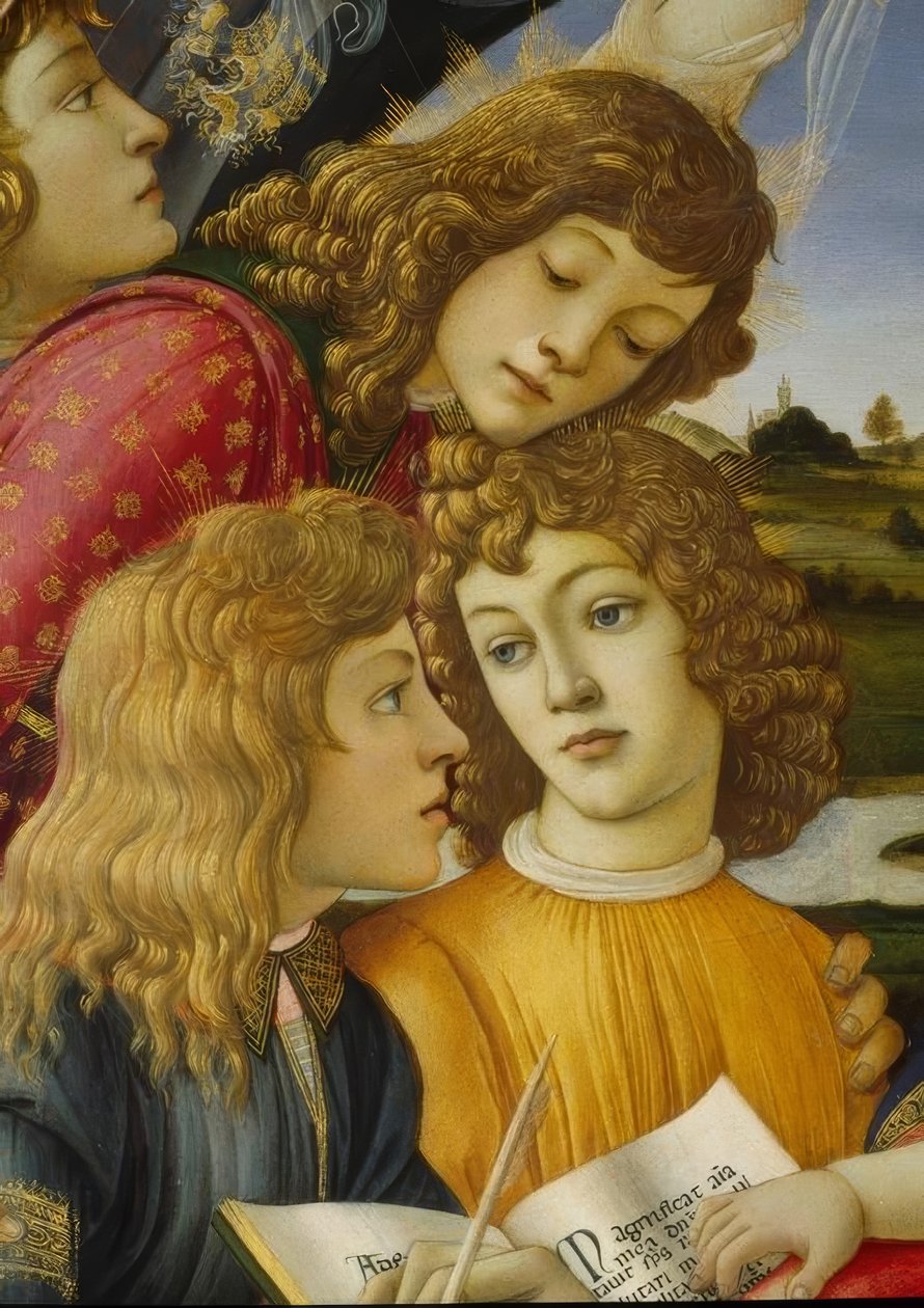 Mary with Child and Five Angels by Sandro Botticelli