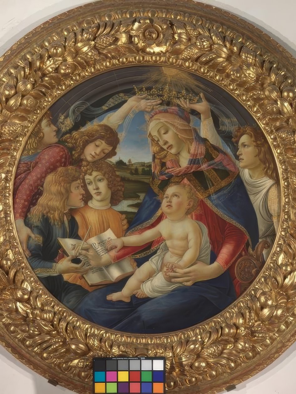 Mary with Child and Five Angels by Sandro Botticelli