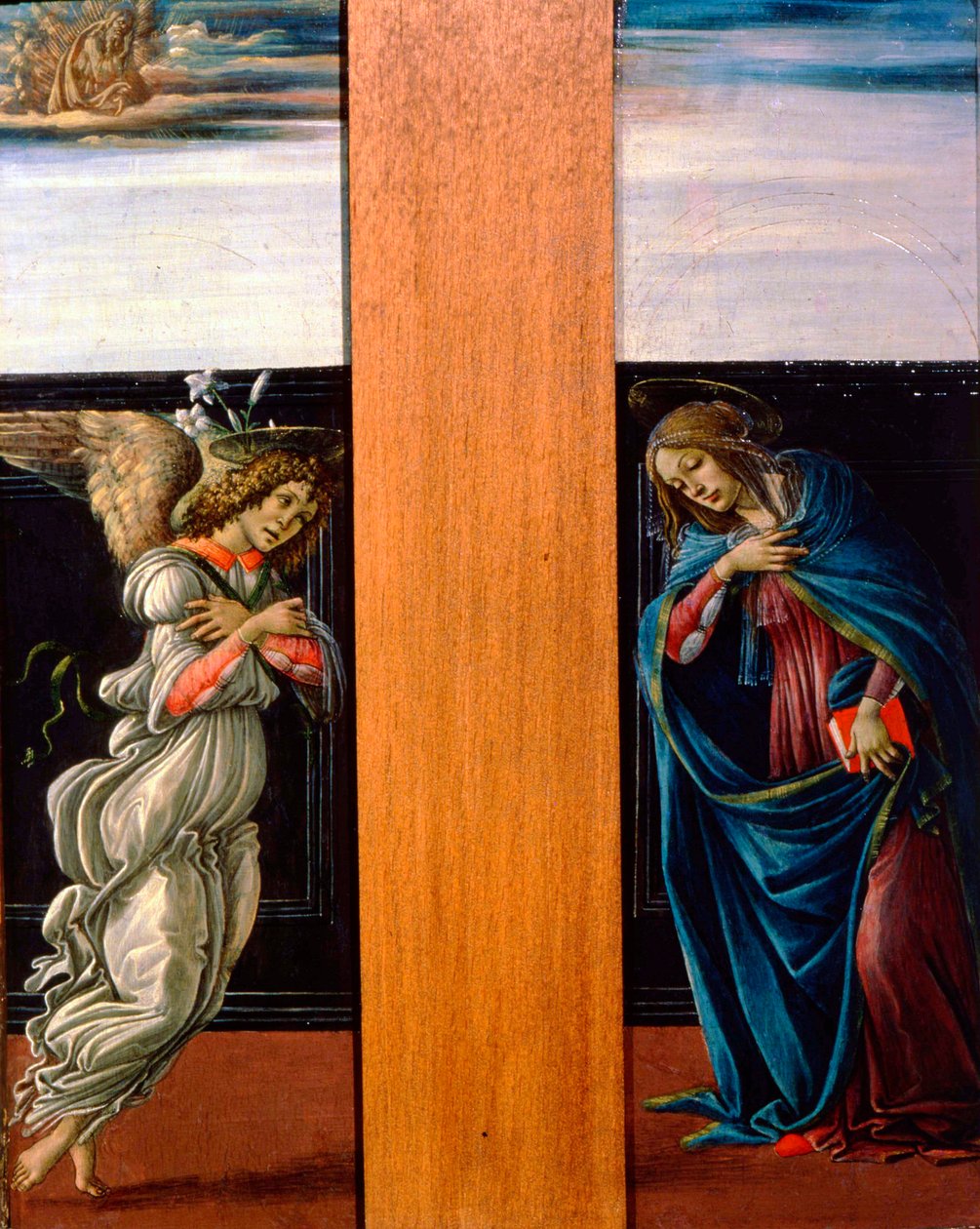 The Annunciate Virgin and Archangel Gabriel by Sandro Botticelli