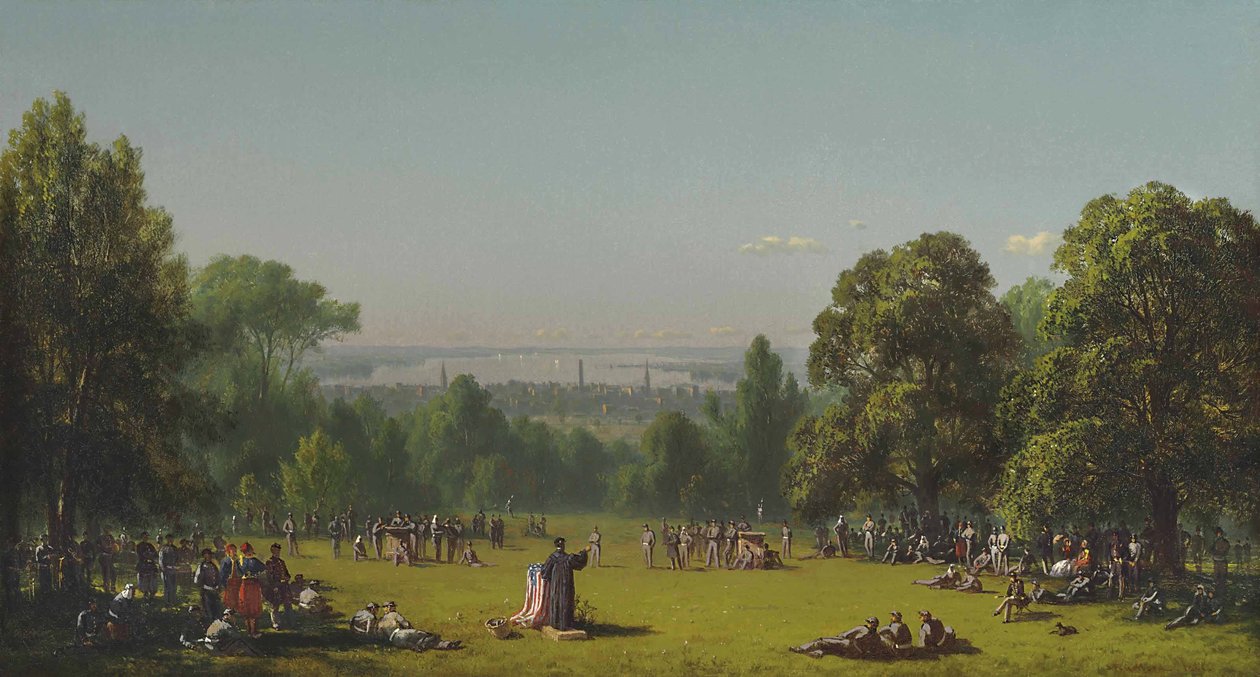 Sunday Morning in the Camp of the Seventh Regiment by Sanford Robinson Gifford