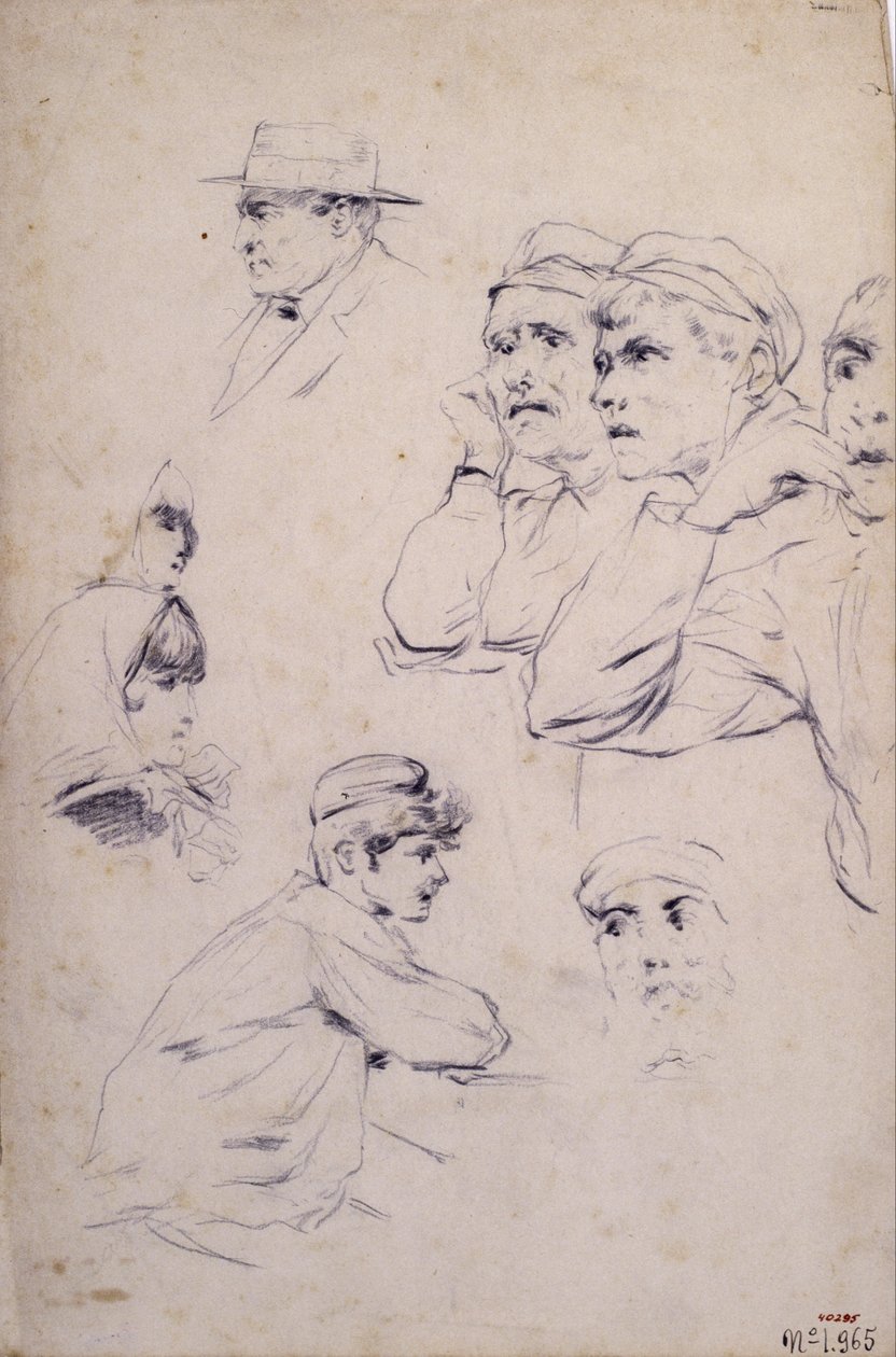 Figures Study by Santiago Rusiñol