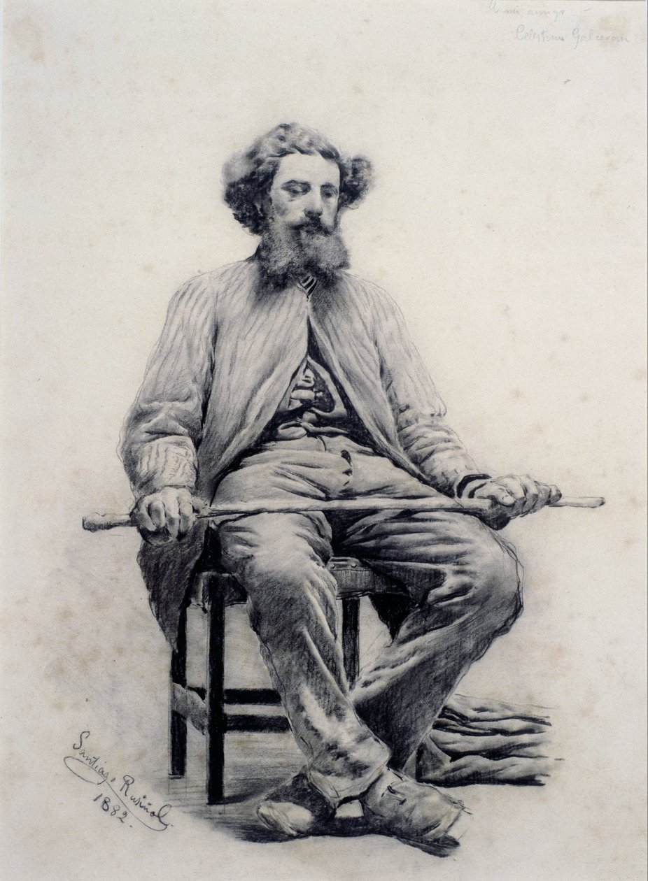 Seated Man by Santiago Rusiñol