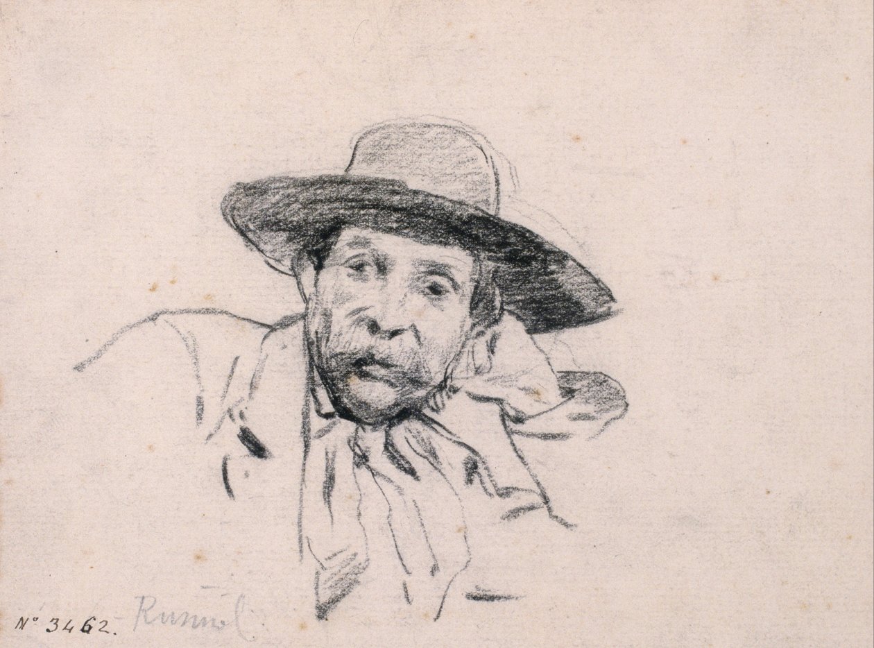Study of a Male Head by Santiago Rusiñol