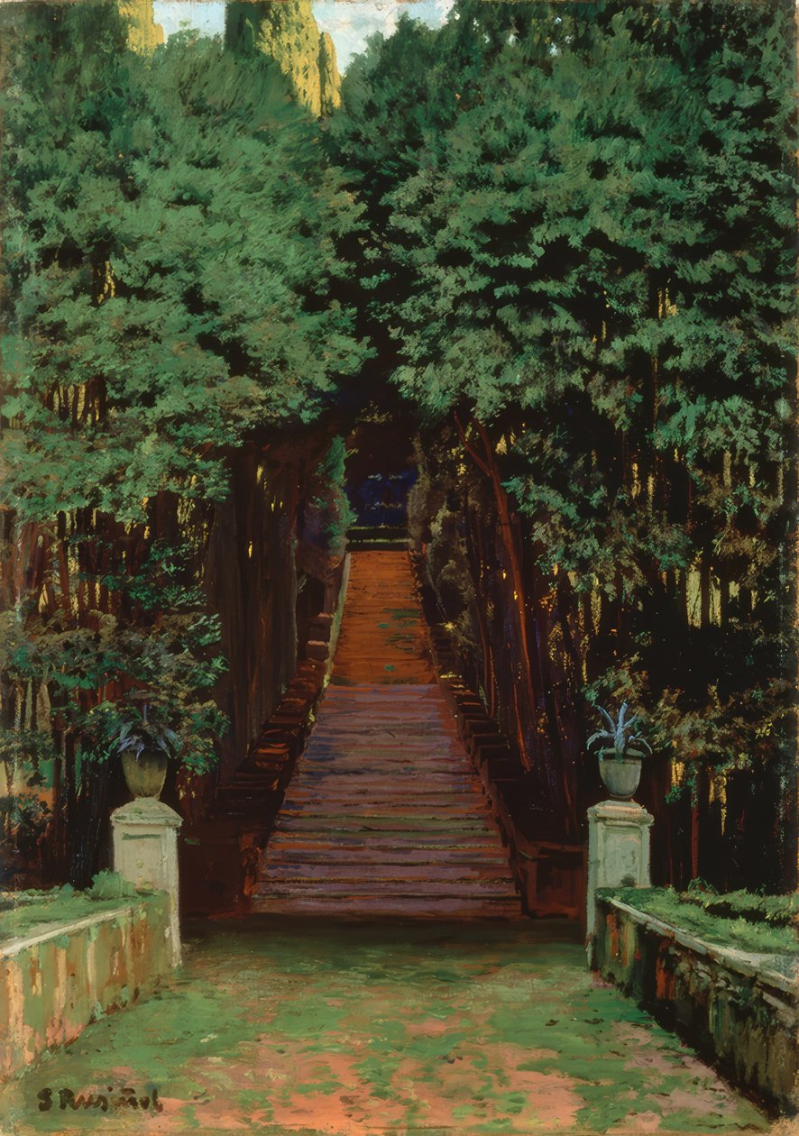 Stairs in the Garden by Santiago Rusiñol