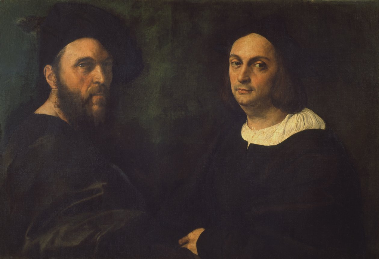 Double Portrait, c.1516 by Raffaello Sanzio Raphael
