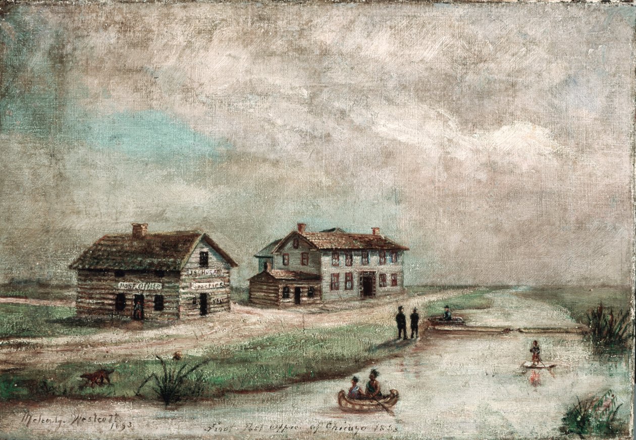 The First US Post Office in Chicago by Sarah E. Melendy Westcott