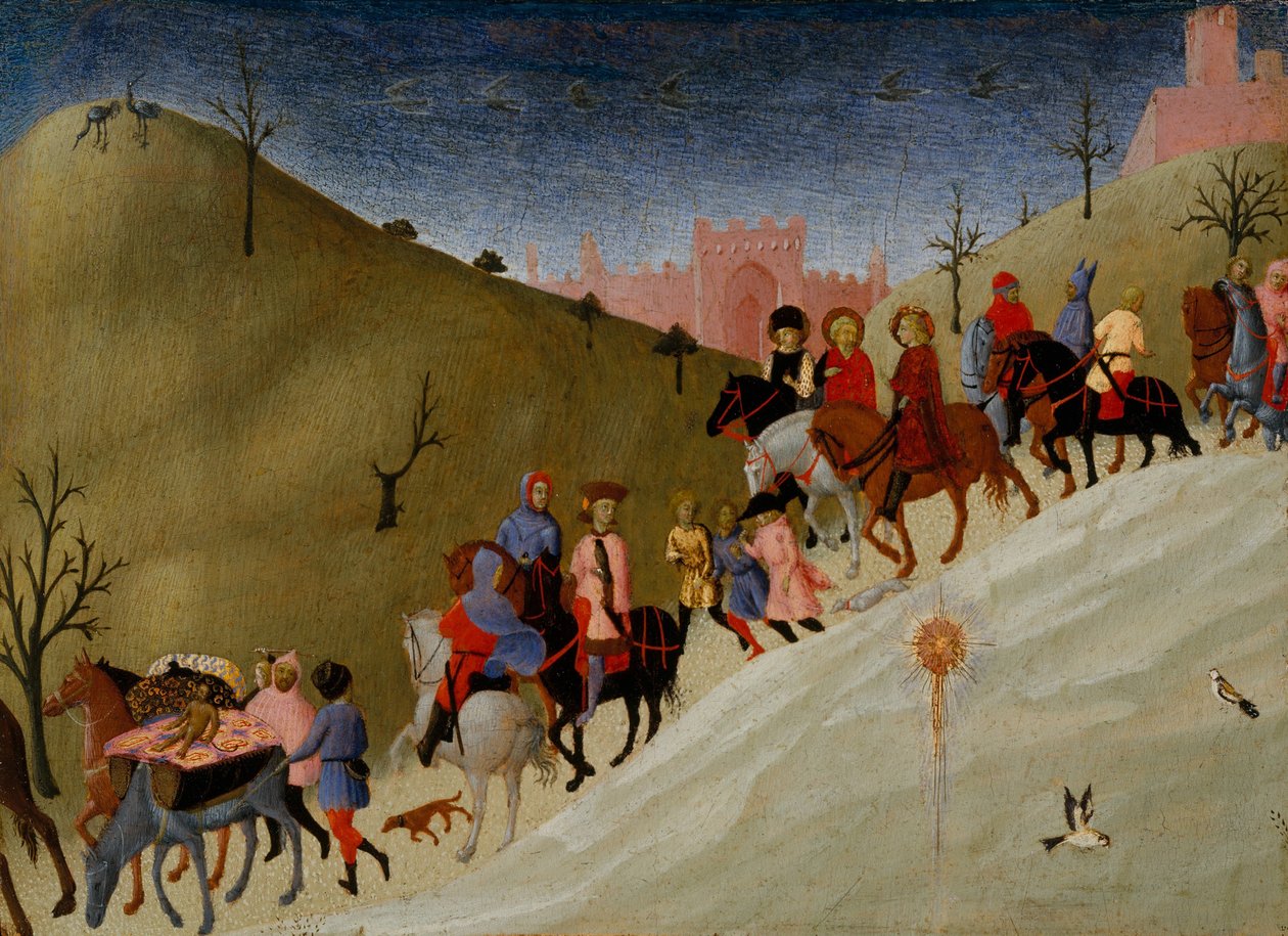 The Journey of the Magi, c.1433-5 by Stefano Sassetta