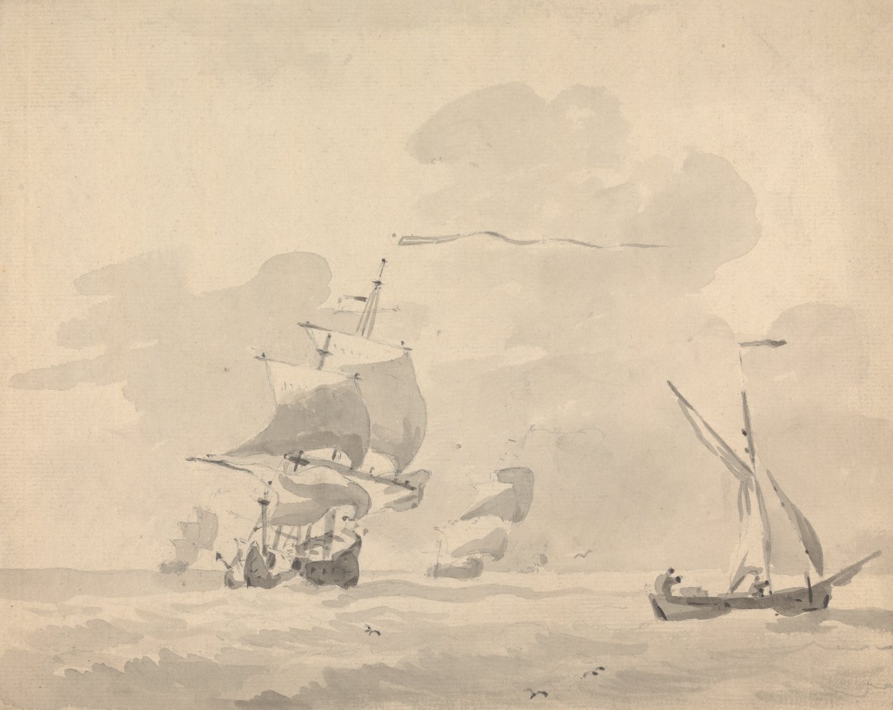 Ships at Sea by Sawrey Gilpin